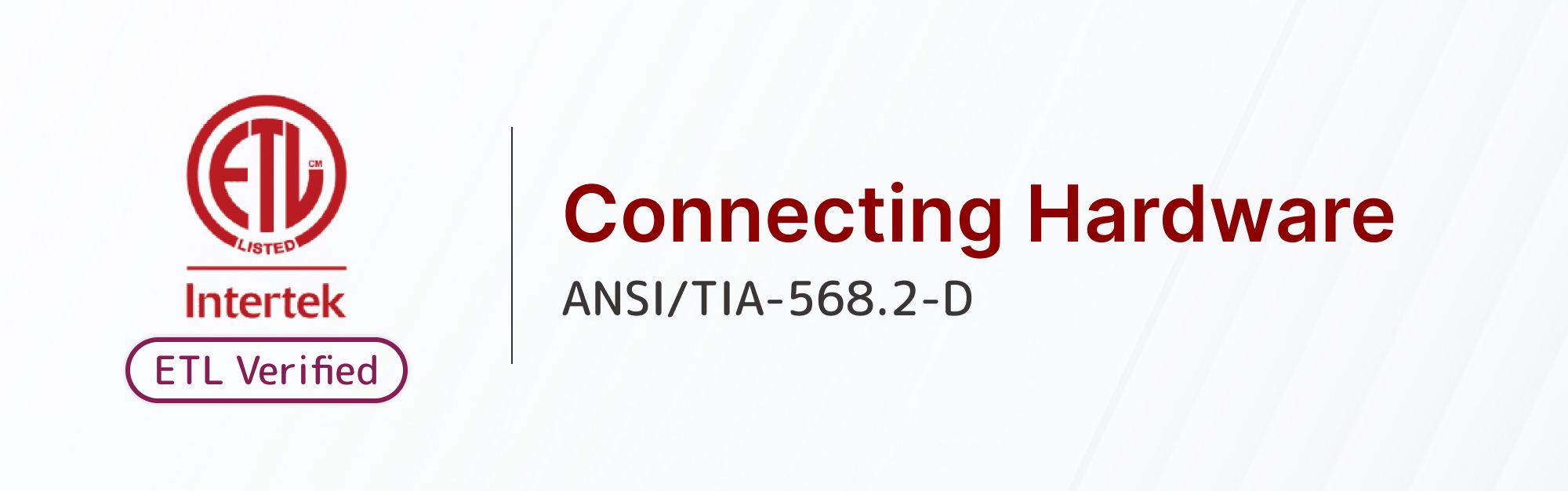 تجهیزات اتصال ANSI/TIA-568.2-D تأیید شده ETL